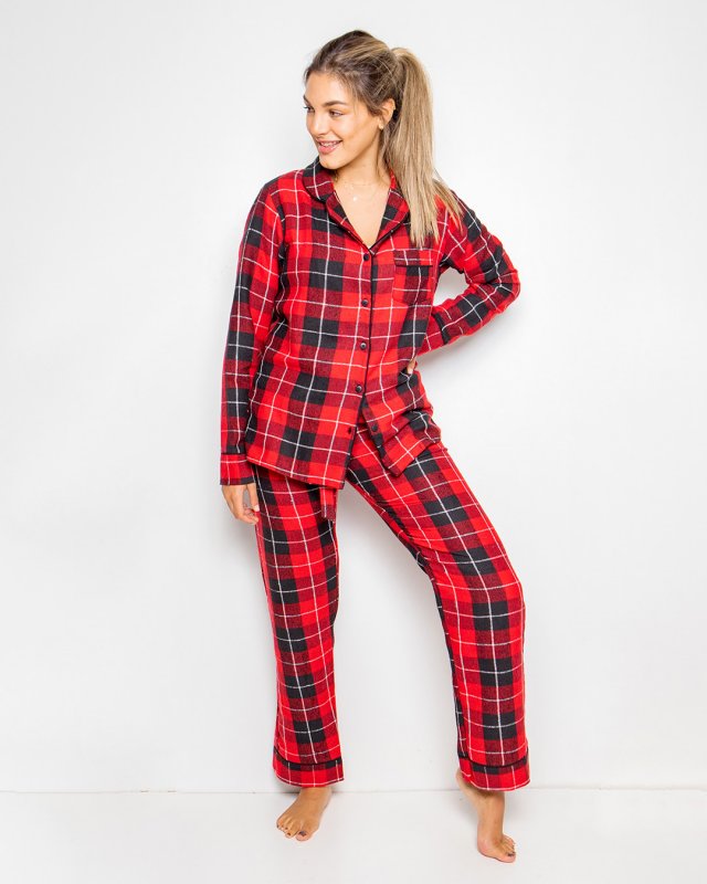PIJAMA LADY CUADROS ROJO