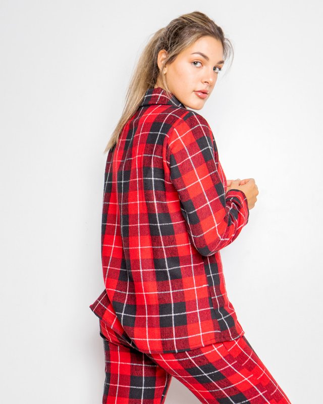 PIJAMA LADY CUADROS ROJO