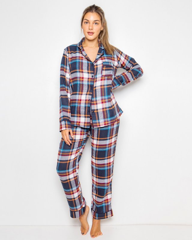 PIJAMA LADY CUADROS AZUL