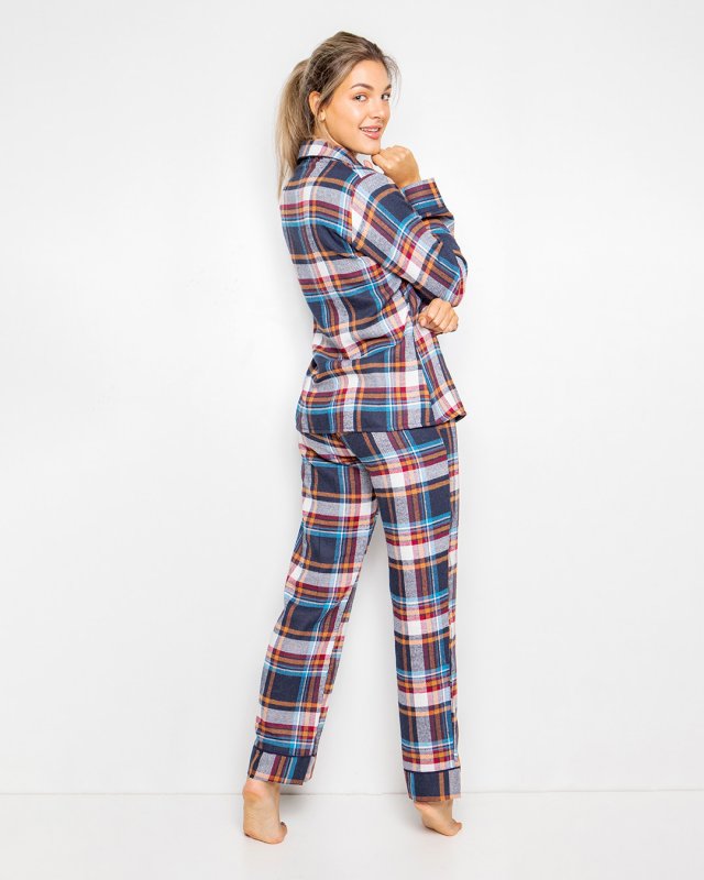 PIJAMA LADY CUADROS AZUL